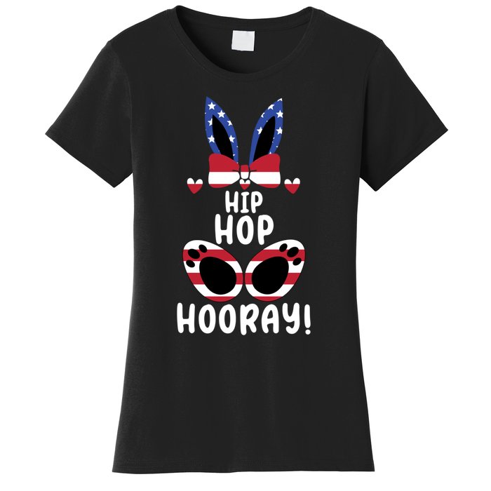 Bunny Rabbit Eggs Hunting Happy Easter Day Hip Hop Hooray Gift Women's T-Shirt