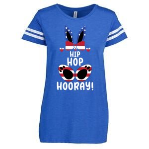 Bunny Rabbit Eggs Hunting Happy Easter Day Hip Hop Hooray Gift Enza Ladies Jersey Football T-Shirt