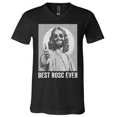 Best ROSC Ever Funny Easter Jesus Nurse Doctor Surgeon V-Neck T-Shirt