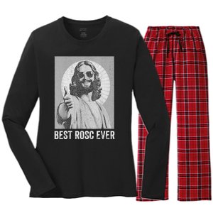 Best ROSC Ever Funny Easter Jesus Nurse Doctor Surgeon Women's Long Sleeve Flannel Pajama Set 