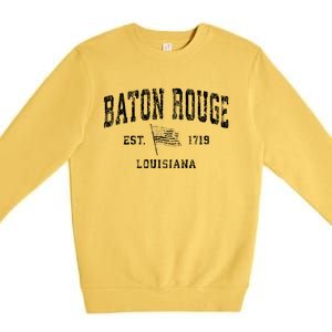 Baton Rouge Est 1719 Louisiana Premium Crewneck Sweatshirt