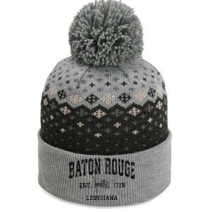 Baton Rouge Est 1719 Louisiana The Baniff Cuffed Pom Beanie