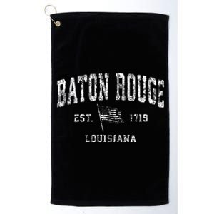 Baton Rouge Est 1719 Louisiana Platinum Collection Golf Towel