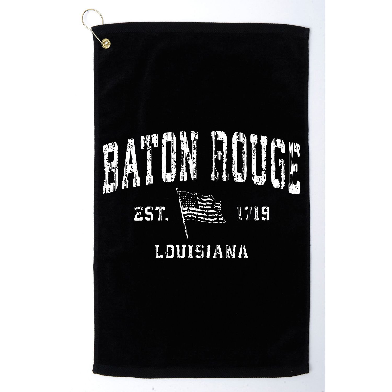 Baton Rouge Est 1719 Louisiana Golf Towel