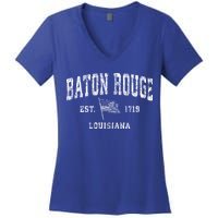 Baton Rouge Est 1719 Louisiana Women's V-Neck T-Shirt