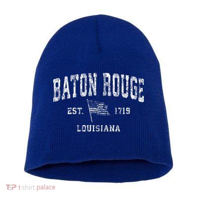 Baton Rouge Est 1719 Louisiana Short Acrylic Beanie