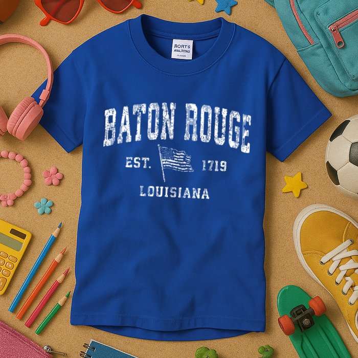 Baton Rouge Est 1719 Louisiana Kids T-Shirt