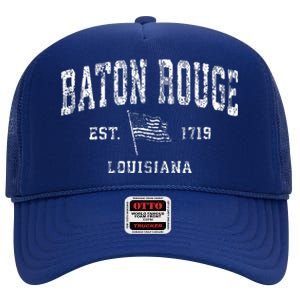 Baton Rouge Est 1719 Louisiana High Crown Mesh Back Trucker Hat