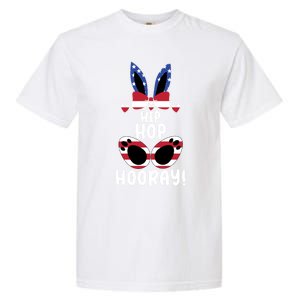 Bunny Rabbit Eggs Hunting Happy Easter Day Hip Hop Hooray Gift Garment-Dyed Heavyweight T-Shirt