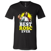 Best Rosc Ever Funny Easter Jesus Nurse Doctor Surgeon V-Neck T-Shirt