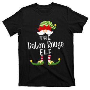 Baton Rouge Elf Group Christmas Funny Pajama Party T-Shirt