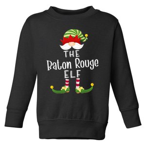 Baton Rouge Elf Group Christmas Funny Pajama Party Toddler Sweatshirt