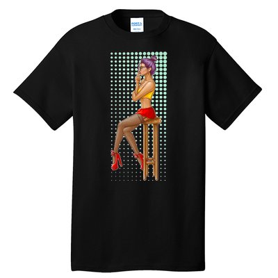 Break Girl Smoking Red Heels Tall T-Shirt