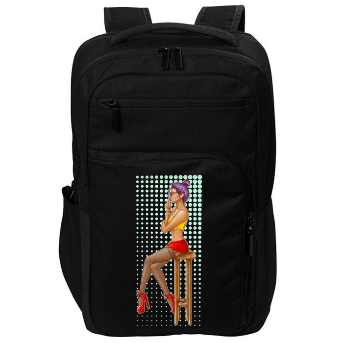 Break Girl Smoking Red Heels Impact Tech Backpack
