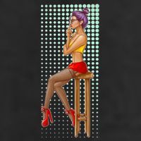 Break Girl Smoking Red Heels Adult Drive Performance Visor