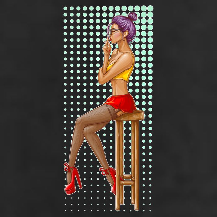 Break Girl Smoking Red Heels Adult Drive Performance Visor