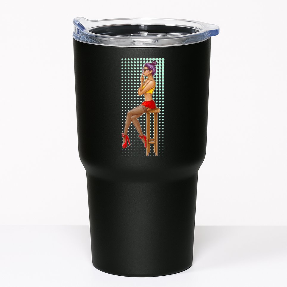 Break Girl Smoking Red Heels Tumbler