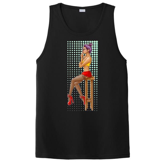 Break Girl Smoking Red Heels PosiCharge Competitor Tank