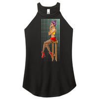 Break Girl Smoking Red Heels Women’s Perfect Tri Rocker Tank