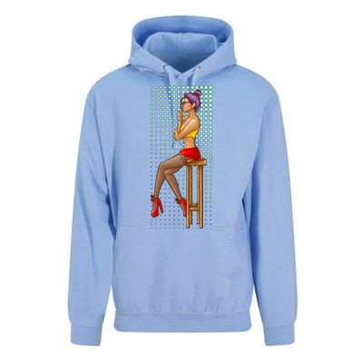 Break Girl Smoking Red Heels Unisex Surf Hoodie