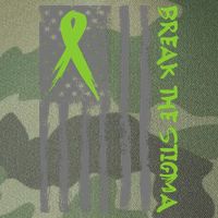 Break The Stigma Ribbon Flag Mental Heath Legacy Tie Dye Trucker Hat