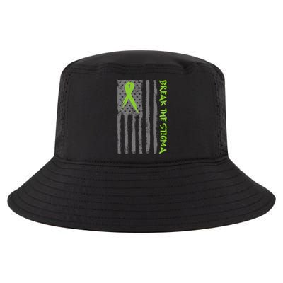 Break The Stigma Ribbon Flag Mental Heath Cool Comfort Performance Bucket Hat