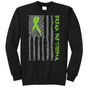 Break The Stigma Ribbon Flag Mental Heath Sweatshirt