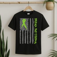 Break The Stigma Ribbon Flag Mental Heath T-Shirt