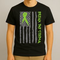 Break The Stigma Ribbon Flag Mental Heath T-Shirt