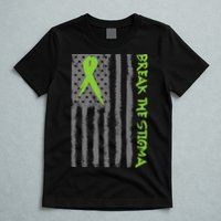 Break The Stigma Ribbon Flag Mental Heath T-Shirt