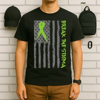 Break The Stigma Ribbon Flag Mental Heath T-Shirt