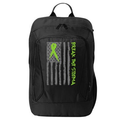Break The Stigma Ribbon Flag Mental Heath City Backpack