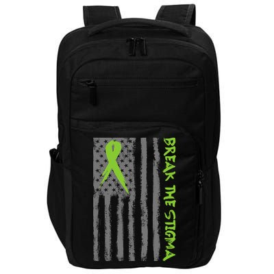 Break The Stigma Ribbon Flag Mental Heath Impact Tech Backpack