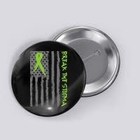 Break The Stigma Ribbon Flag Mental Heath Button