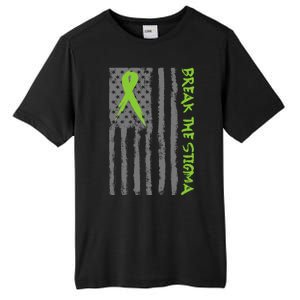 Break The Stigma Ribbon Flag Mental Heath Tall Fusion ChromaSoft Performance T-Shirt