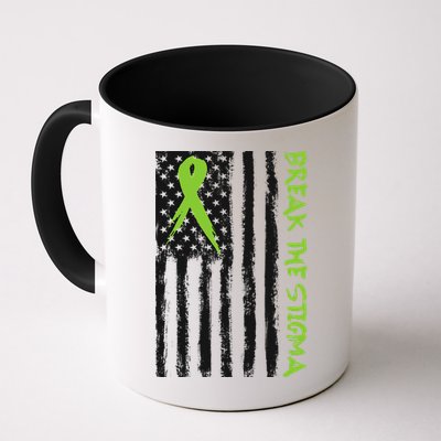 Break The Stigma Ribbon Flag Mental Heath Mug