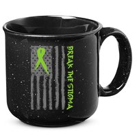 Break The Stigma Ribbon Flag Mental Heath 15oz Campfire Ceramic Mug