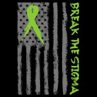 Break The Stigma Ribbon Flag Mental Heath Drawstring Bag