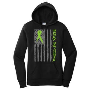 Break The Stigma Ribbon Flag Mental Heath Women's Pullover Hoodie