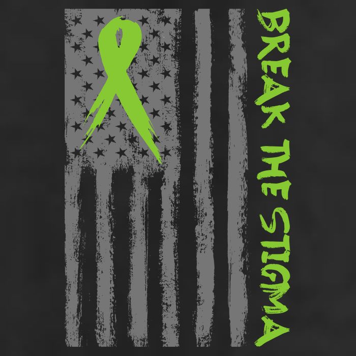 Break The Stigma Ribbon Flag Mental Heath 25L Jumbo Tote