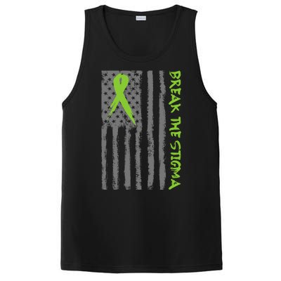 Break The Stigma Ribbon Flag Mental Heath PosiCharge Competitor Tank