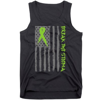 Break The Stigma Ribbon Flag Mental Heath Tank Top