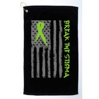 Break The Stigma Ribbon Flag Mental Heath Golf Towel