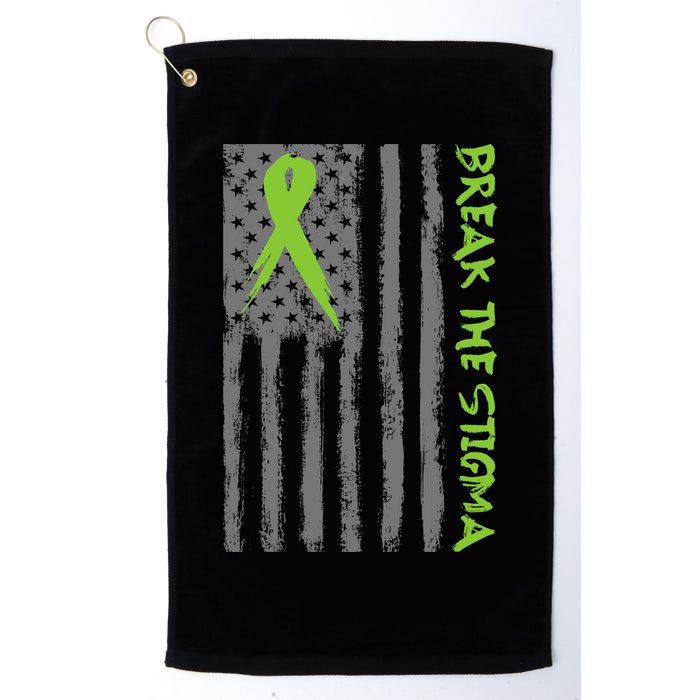Break The Stigma Ribbon Flag Mental Heath Golf Towel