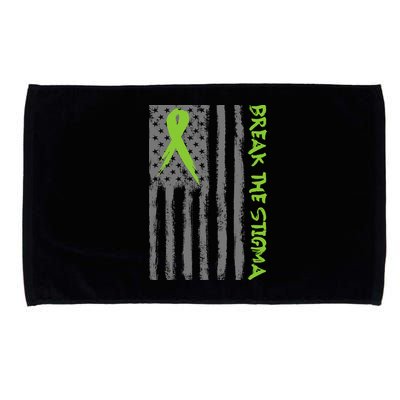 Break The Stigma Ribbon Flag Mental Heath Microfiber Hand Towel