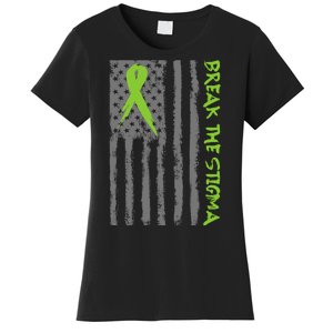 Break The Stigma Ribbon Flag Mental Heath Women's T-Shirt