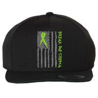 Break The Stigma Ribbon Flag Mental Heath Wool Snapback Cap