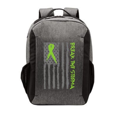 Break The Stigma Ribbon Flag Mental Heath Vector Backpack