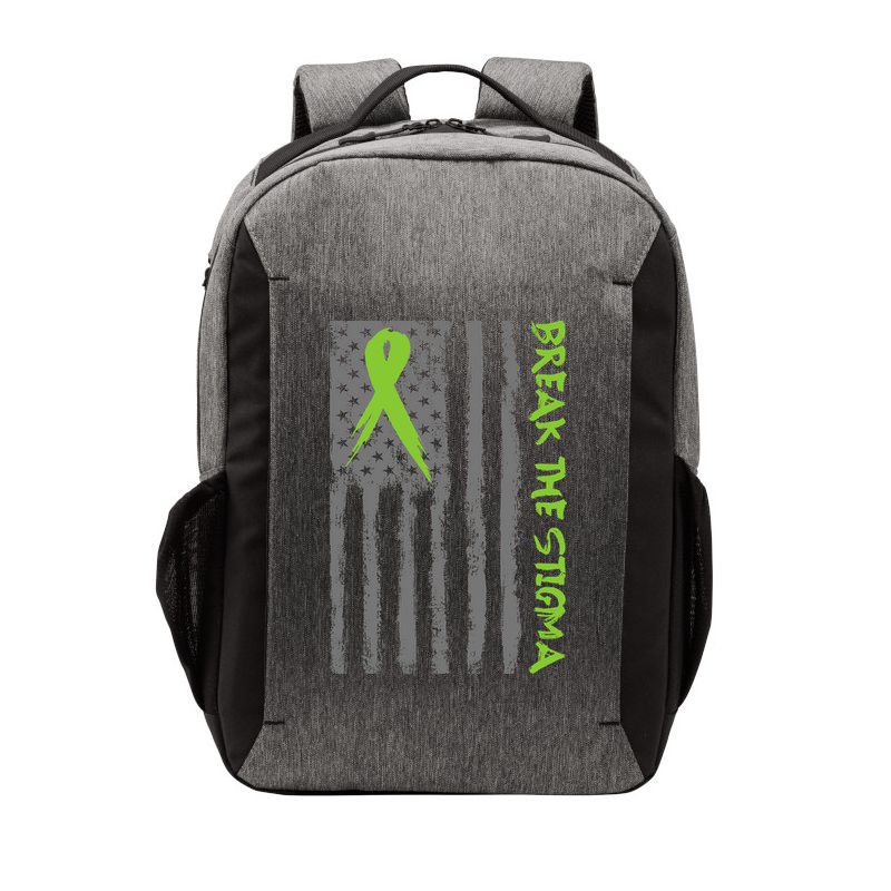 Break The Stigma Ribbon Flag Mental Heath Vector Backpack