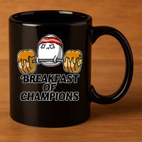Breakfast of Champions 11oz C Handle Ceramic Mug